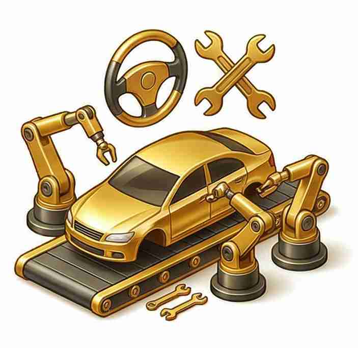 automotive industry gold icon