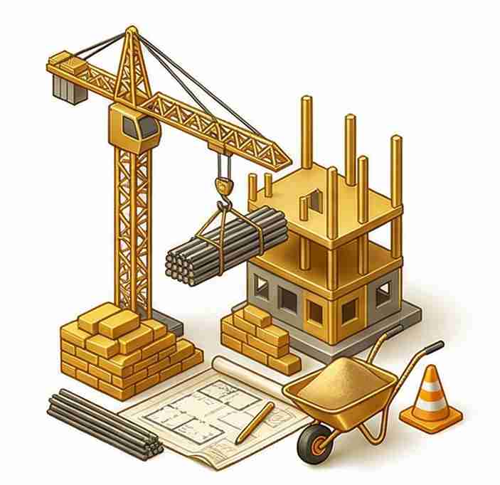 Construction indsutry gold icon