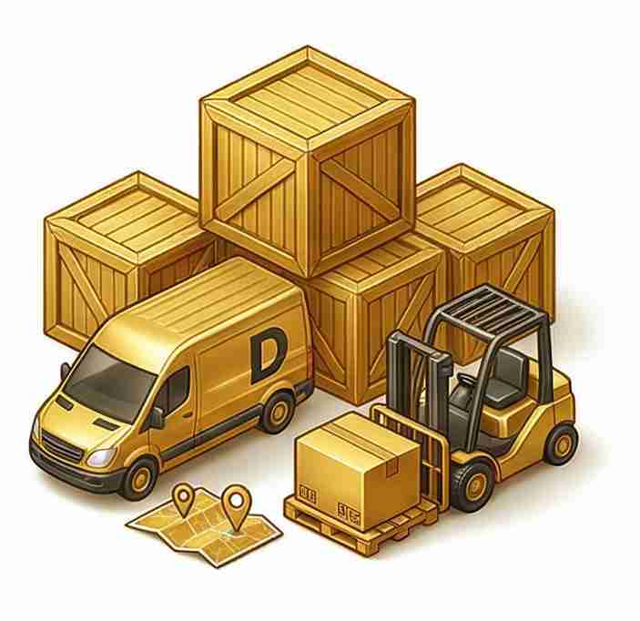 distribution services gold icon