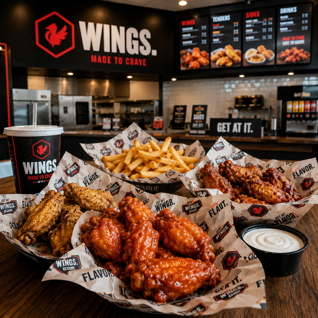 Franchise Fast Food Chicken Wings