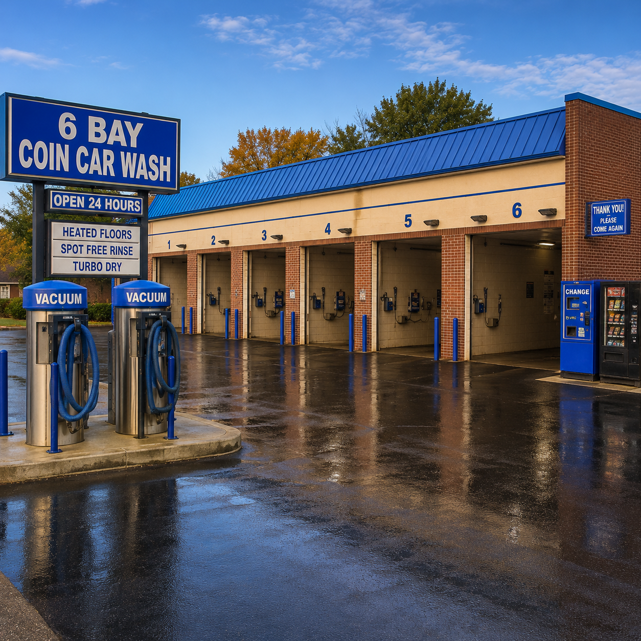 Turnkey 6-Bay Coin Car Wash – Major Upgrades Completed